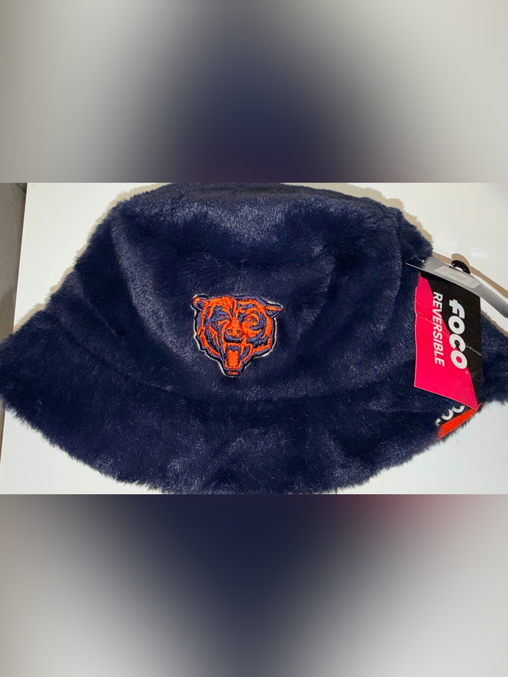 Chicago Bears - Navy Faux Fur Bucket Hat. BRAND NEW